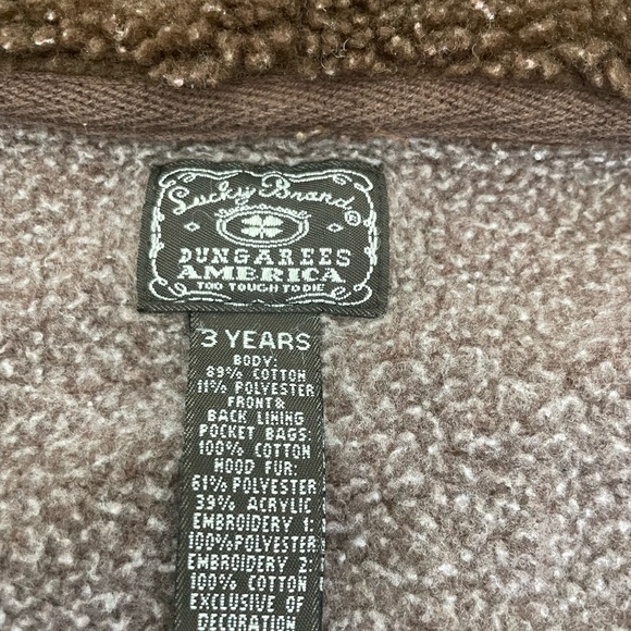 Lucky Brand hooded sweatshirt girls size 3 - Picture 2 of 3